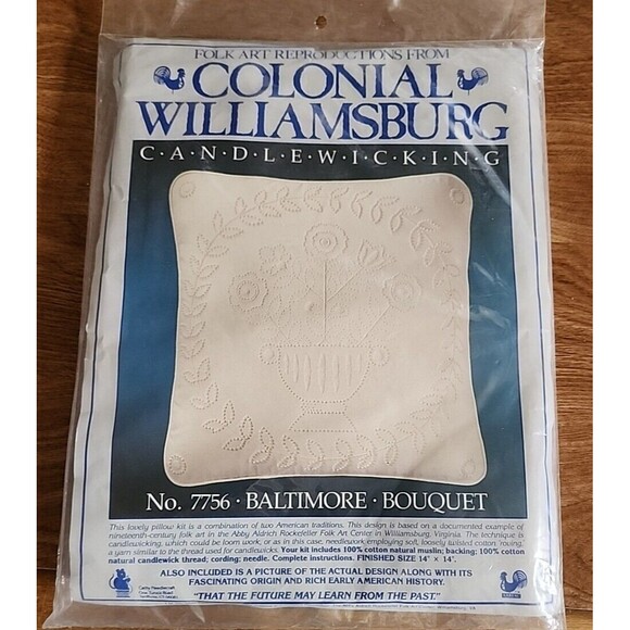 Folk Art Repoductions From Colonial Williamsburg Candlewicking 7756 Baltimore... - Picture 1 of 5